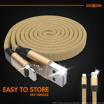 

MOXOM USB Cable for lighting cable 2.1A fast charger charging Cable for iPhone 5s X 8 7 6s 5 se for iPhone cable for iPad