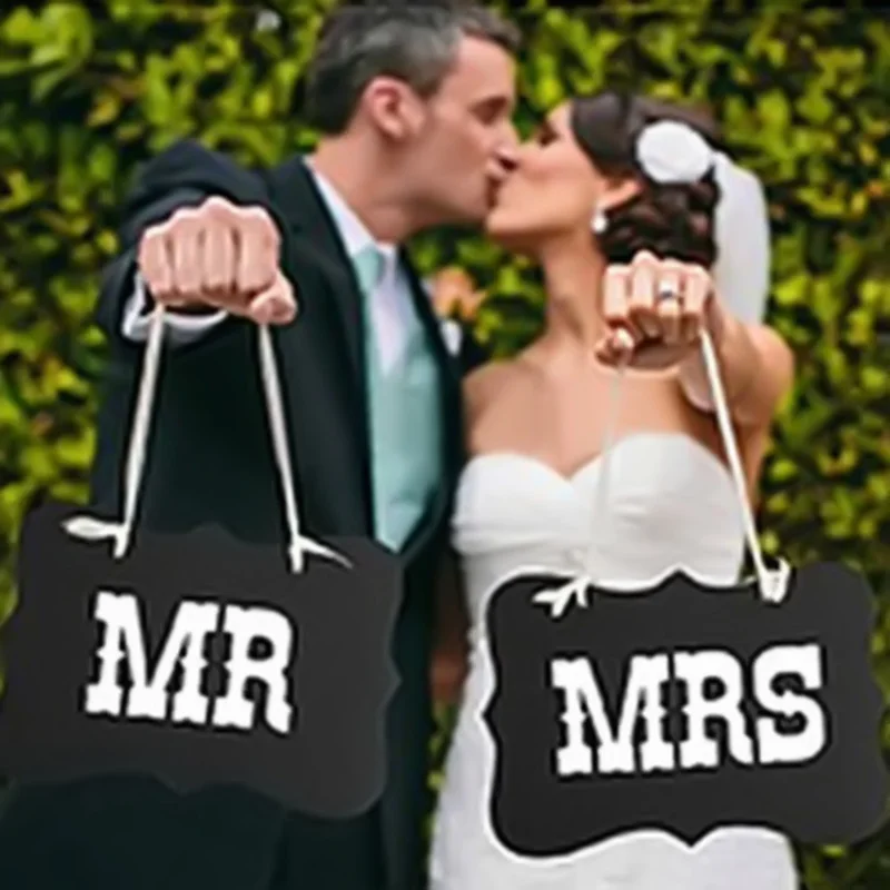 1 комплект MR& MRS фото реквизит наборы; детский душ Свадебные украшения невесты, чтобы быть вечерние украшения с днем рождения для свадьбы. Q