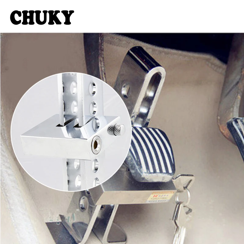 CHUKY Car Clutch Brake Lock Stainless Anti-theft Device Safety Lock Tool For Fiat 500 Punto Chevrolet Cruze Aveo Peugeot 206 307