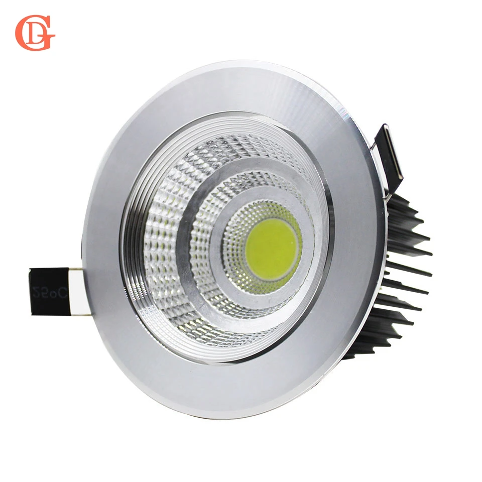 

GD 10pcs 7W 10W LED Recessed Downlight Dimmable 15W 20W 24W Spot LED COB Downlights AC85-265V Dimmable LED Spot White or Silver