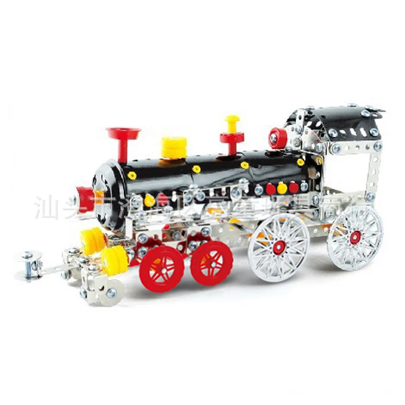 

Zhenwei Train Screwing Building Block Alloy Assembly Locomotive Nuts STEM Toy Set