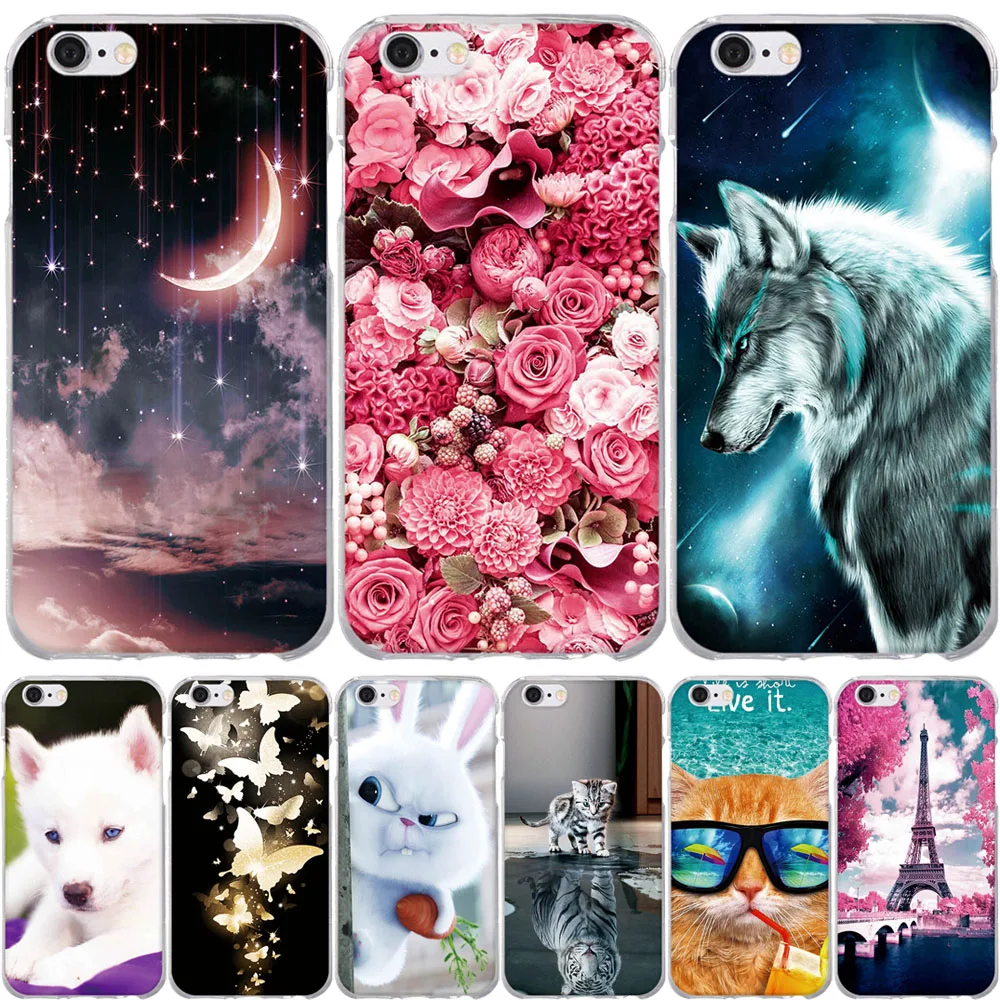 Beste Voor Gevallen iPhone 6 6 s 7 Telefoon Case 3D Patroon Soft Silicone Cover Voor iPhone 5 5 s SE case Voor Apple iPhone 5 5 s se 6 6 s 7 8 Case