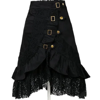 

europe and america style hot black lace skirt