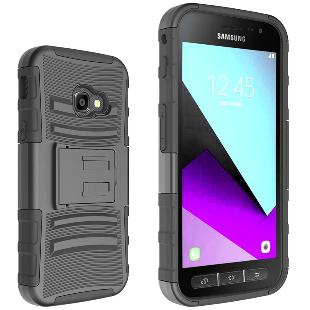 

For Galaxy X Cover 4 Heavy Duty Hybrid Armor Case Shockproof Protective Belt Clip Holster Case For Samsung Galaxy X Cover 4 }