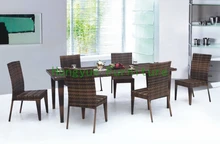 Indoor rattan dining table and chairs,dining furniture set