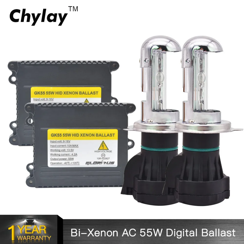 One set H4 xenon kit 55W H4 hi/lo beam Slim HID ballast xenon kit 4300K