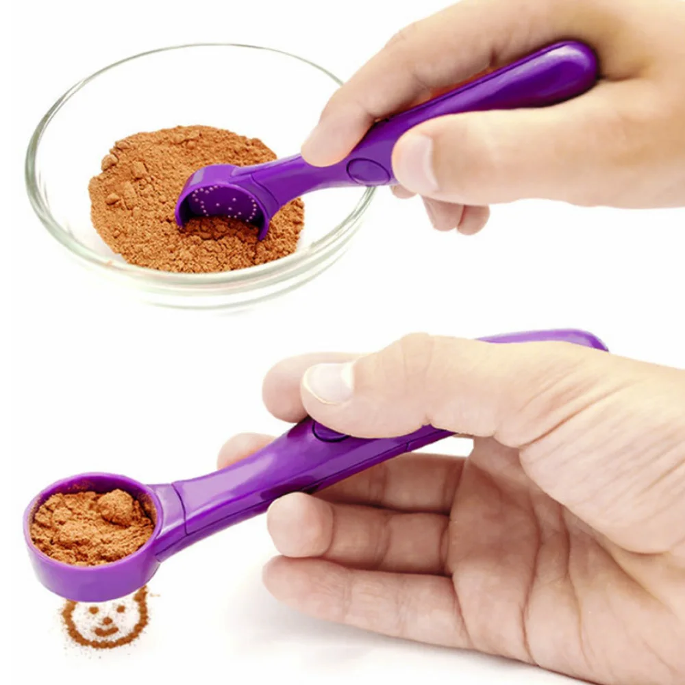 

New Magic Spice Food Spoon Decorating Tools 16 Different Images Decor Coffee Cake Food Piping Spoons Kitchen Funning