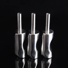 1 шт. 25 мм Grip татуировки Нержавеющая сталь серебро Цвет для татуировки ручка