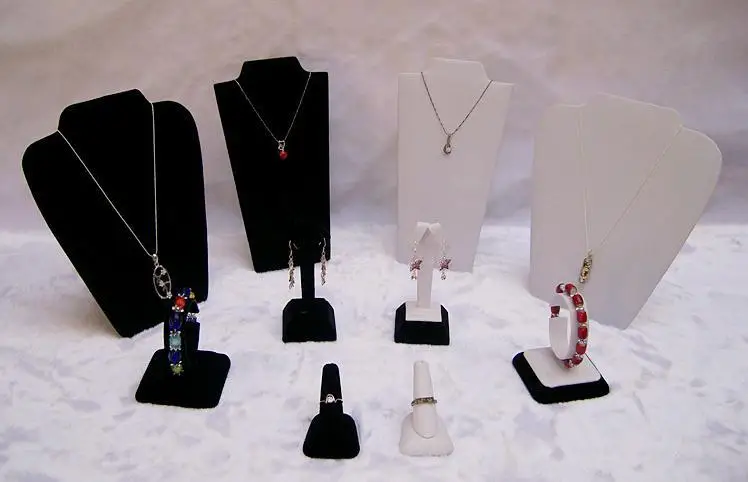 Free shipping jewelry display holder for necklace Earrings Stand Black velvet White PU Jewellery Store light counter top Free shipping jewelry display holder for necklace Earrings Stand Black velvet White PU Jewellery Store light counter top