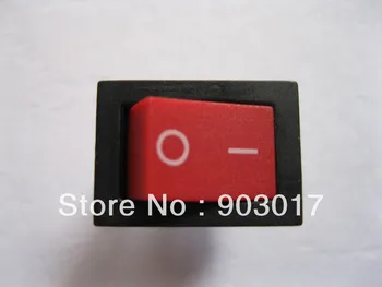 

100 Pcs Rocker Switch ON/OFF 2pin 6A 10A Red Cap KCD1 21x15mm
