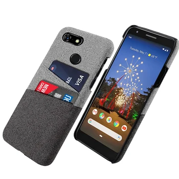 

For Google Pixel 3A 3A XL Case Retro Farbic Cloth Cards Holder Ultra Slim Hard PC Cover For Google Pixel 3 3 XL 2 2 XL 4 XL Case