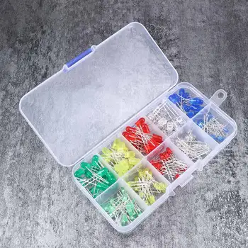 

200pcs 3 mm 5mm Led Kit With Box Mixed Color Ultra Bright LED Lights Lamp Emitting Diodes DIY Kit Set