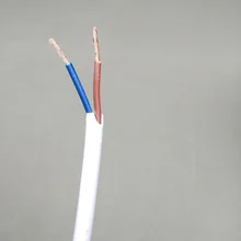 Белый VDE H03VV-F 2*0,75 мм IEC227 52 экранированный кабель Электрический кабель для освещения лампы электрическая проволочная Подвеска Люстра Освещение