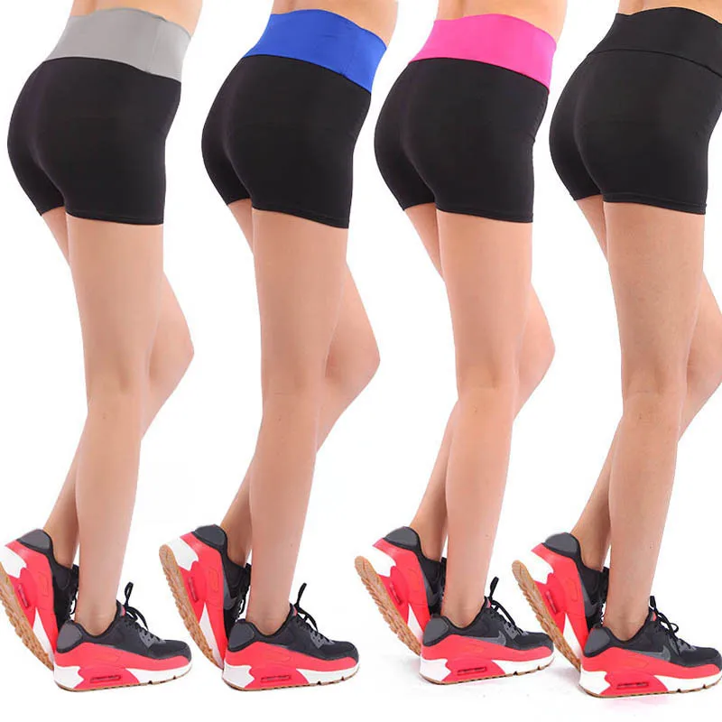 1 шт., женские спортивные шорты для бега на открытом воздухе, шорты для йоги, сексуальные шорты для бега со средней талией, эластичные быстросохнущие шорты для бега