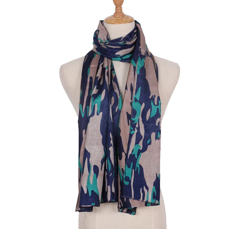 Fashion Women Decorative Scarf Luxury Brand Silk Satin Printing