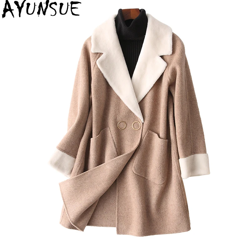 Abrigo Alpaga Ayunsue De Caramel Printemps Femelle Yq1299 Laine Cachemire 2018 Casual Manteaux Femmes Manteau D'hiver Veste Automne Mujer camel w1w6AqCxp