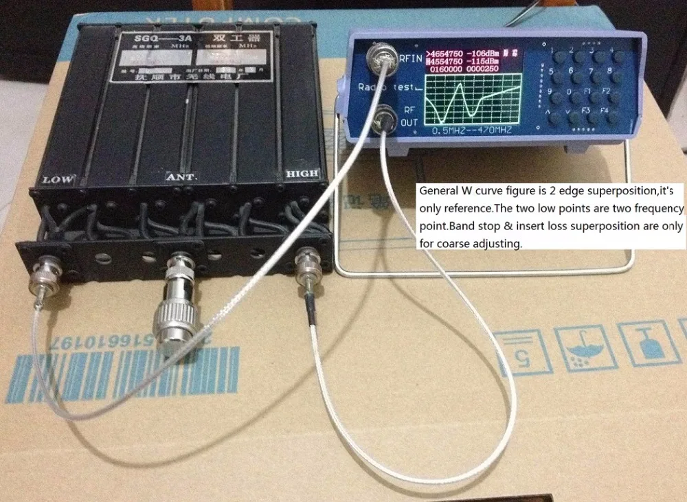 U/V UHF VHF Двухдиапазонный анализатор спектра BNC с отслеживанием источника настройки повторителя Duplexer