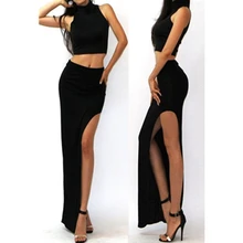 7 цветов Лидер продаж Лето модные Повседневное Slim Fit открытым Разделение модные Обёрточная бумага юбка Однотонная одежда с размеры S, M, L размеры l396-1