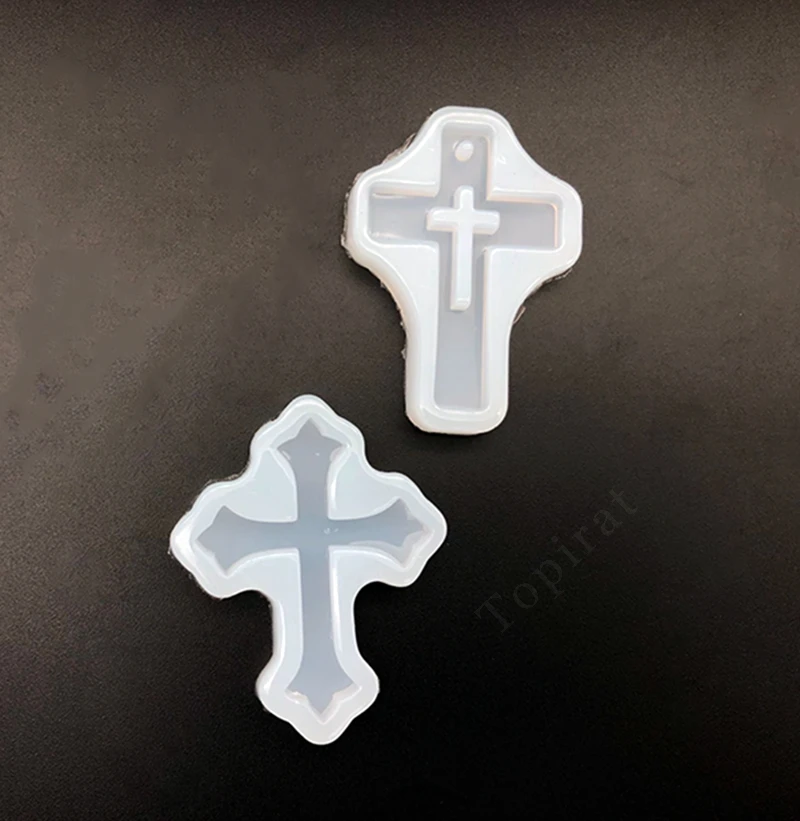 

1PCS Cross Shape Charms Craft Transparent UV Resin Liquid Silicone Combination Molds for DIY Earring Necklace Making Jewelry