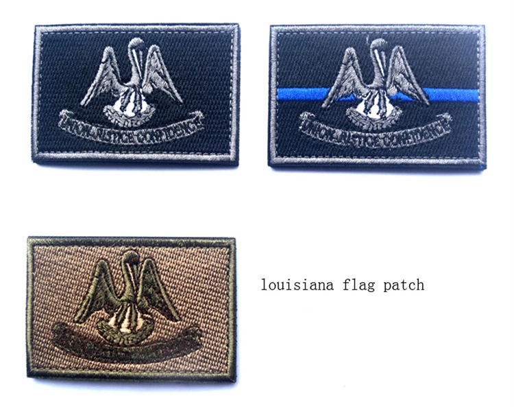 

Embroidered Patches United States State Flag Patch Tactical 3D Patches Badge louisiana Flags Armband Badges