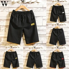 Womail мужские шорты, летние повседневные шорты с несколькими карманами, свободные мужские повседневные шорты, черные спортивные пляжные шорты с завязками на талии, мода, J65