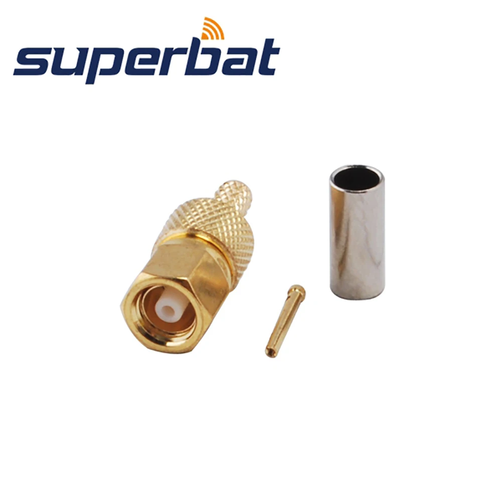 Superbat штекер SMC (гнездовой контакт) обжим для кабеля RG174 RG179 RG316 RF коаксиальный