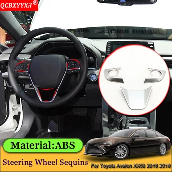 

Car-Styling ABS Car Steering Wheel Decorative Frame Sequins Cover Auto Sticker Accessories Fit For Toyota Avalon XX50 2018 2019