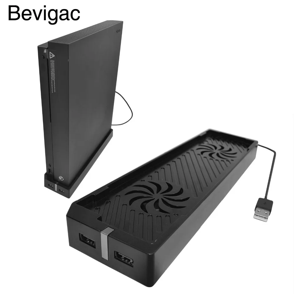 Bevigac Portable Dual USB Ports Cooling Fan Vertical Stand Holder for