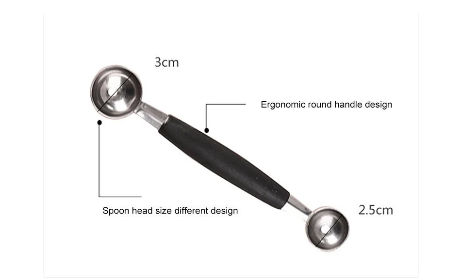 2в1 двухголовый фруктовый шар нож для резьбы киви фруктовый водный лимонный Совок нож для дыни фрукты, кувшин картофельное пюре шариковая ложка для мороженого