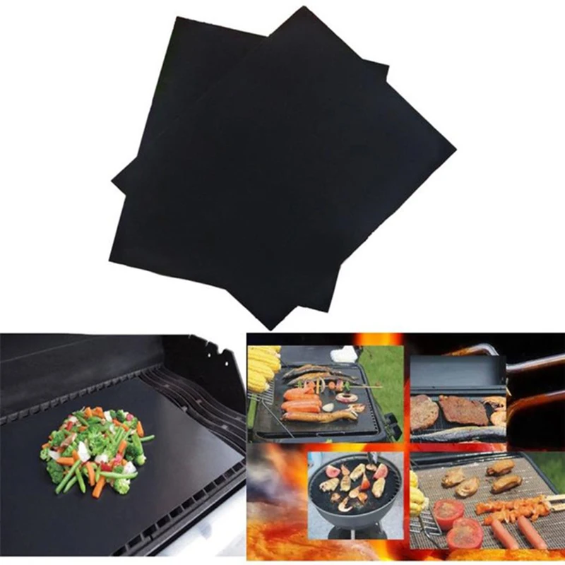 BBQ Grill Mat Paper Resistant Reusable Non-Stick Barbecue Baking Mat NEW 