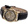 MG. ORKINA Luxury Clock Men Leather Belt Retro Black Golden Skeleton Dial Relogio Male Masculino Mechanical Automatic Watch ► Photo 3/5