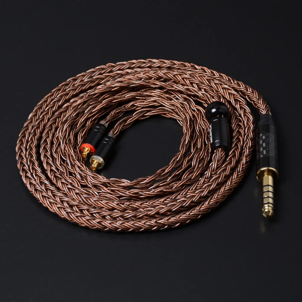 NICEHCK 16 сердечник высокой чистоты Медь кабель 3,5/2,5/4,4 мм разъем MMCX/2Pin соединительный кабель с разъемом кабеля для V90 ZSN AS10 CCAC10 NICEHCK NX7/F3