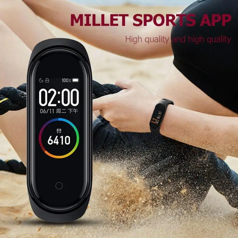

For Xiaomi Mi Band 4 5ATM Waterproof Bracelet Heart Rate Monitor Color Screen Fitness Tracker Smart Wristband