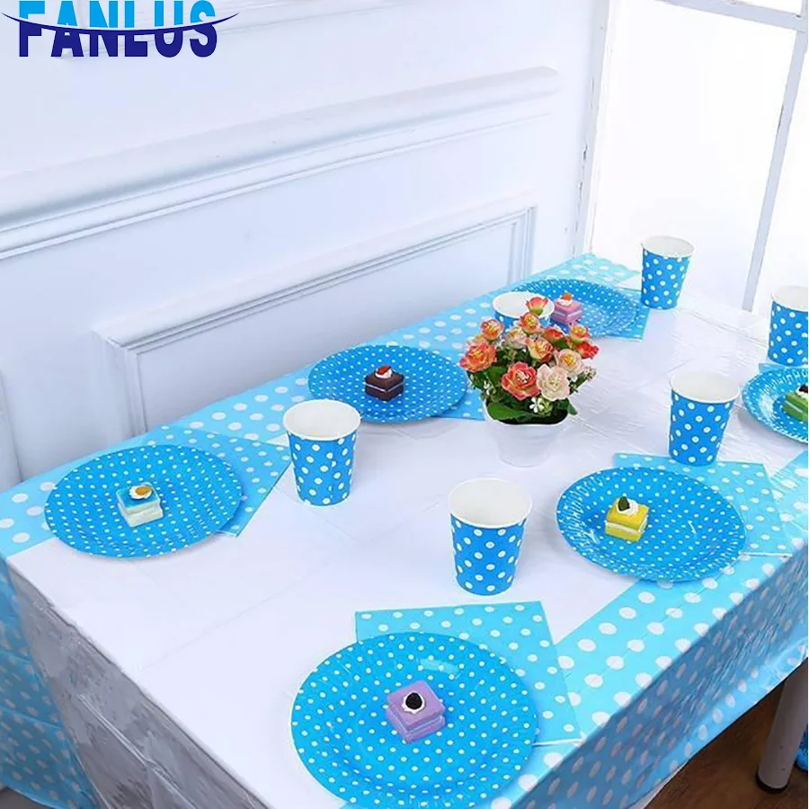 

1pcs/bag 108*180cm Gold Dot Stripe Tablecloths Birthday Happy Party Decorations Kids Adult Wedding Baby Shower Party Supplies