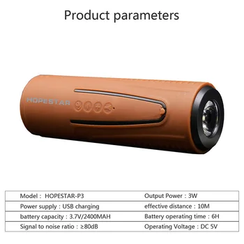 

Smart Bluetooth speaker waterproof Portable design bass outdoor with bracket mobile phone call voice prompt mobile power supply
