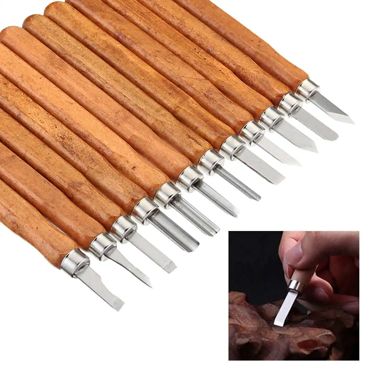 

15Pcs Professional Wood Carving Hand Cut Tools Whetstones Set Chisels Knife DIY Model Carving Tool Sets Cutter Woodcut Knife Kit