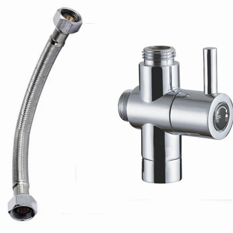 Brass Parts Shower Kit Diverter + stainless steel hose, shower faucet