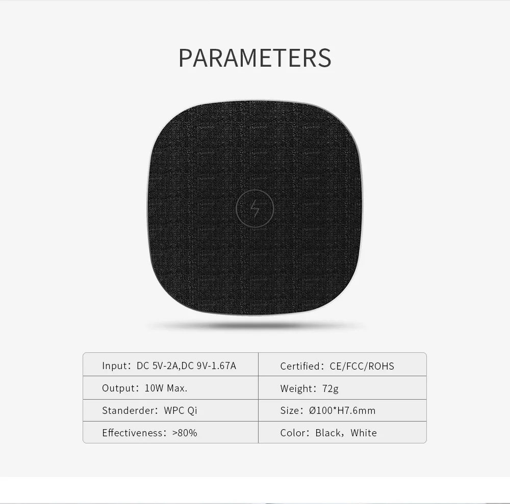 Ascromy Fast QI Wireless Charger For Huawei Xiaomi Samsung Galaxy S10 S9 S8 Note 9 iPhone X XS Max XR 8 Plus Induction Charging Accessories (10)