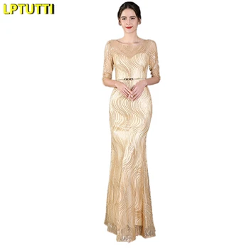 

LPTUTTI Sequin Crystal New For Women Elegant Date Ceremony Party Prom Gown Formal Gala Events Luxury Long Evening Dresses
