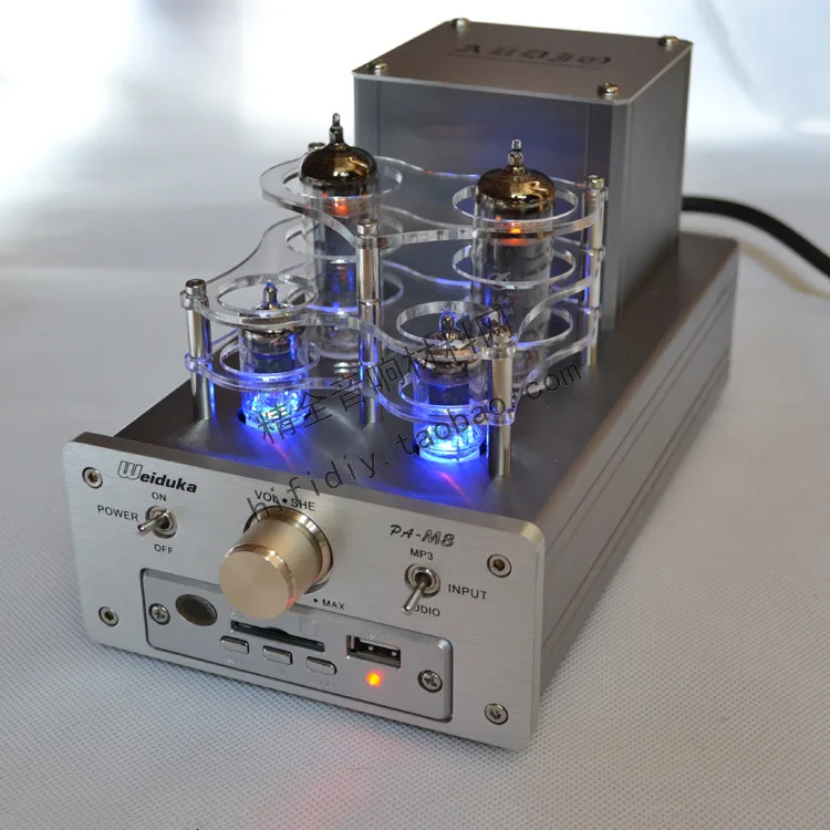 

DIY fever M8 tube amp amplifier Pure tube amp (6J1 * 2) 10W * 2 Desktop Mini Amplifier Tube pre-amplifier
