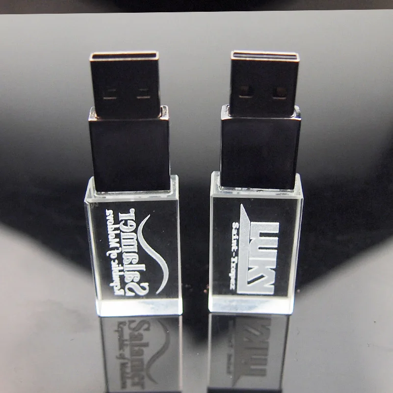 Diy Дизайн 3D логотип 10 шт. кристалл Usb флеш-накопитель USB 2,0 16 ГБ 32 ГБ 8 ГБ 4 ГБ флеш-накопитель модный Clef Usb свадебный подарок