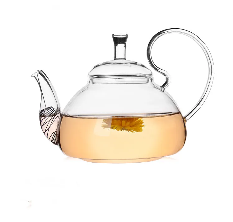 LLDKA Tetera de Cristal Grande Tetera de Capacidad Filtro de Acero Inoxidable,2L+4cups Tetera espesante Resistente a Altas temperaturas