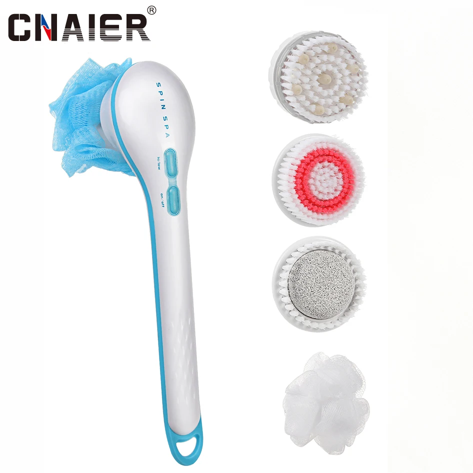 [CNAIER]Electric Bath Cleansing Brush Set Unisex Massager Body Skin