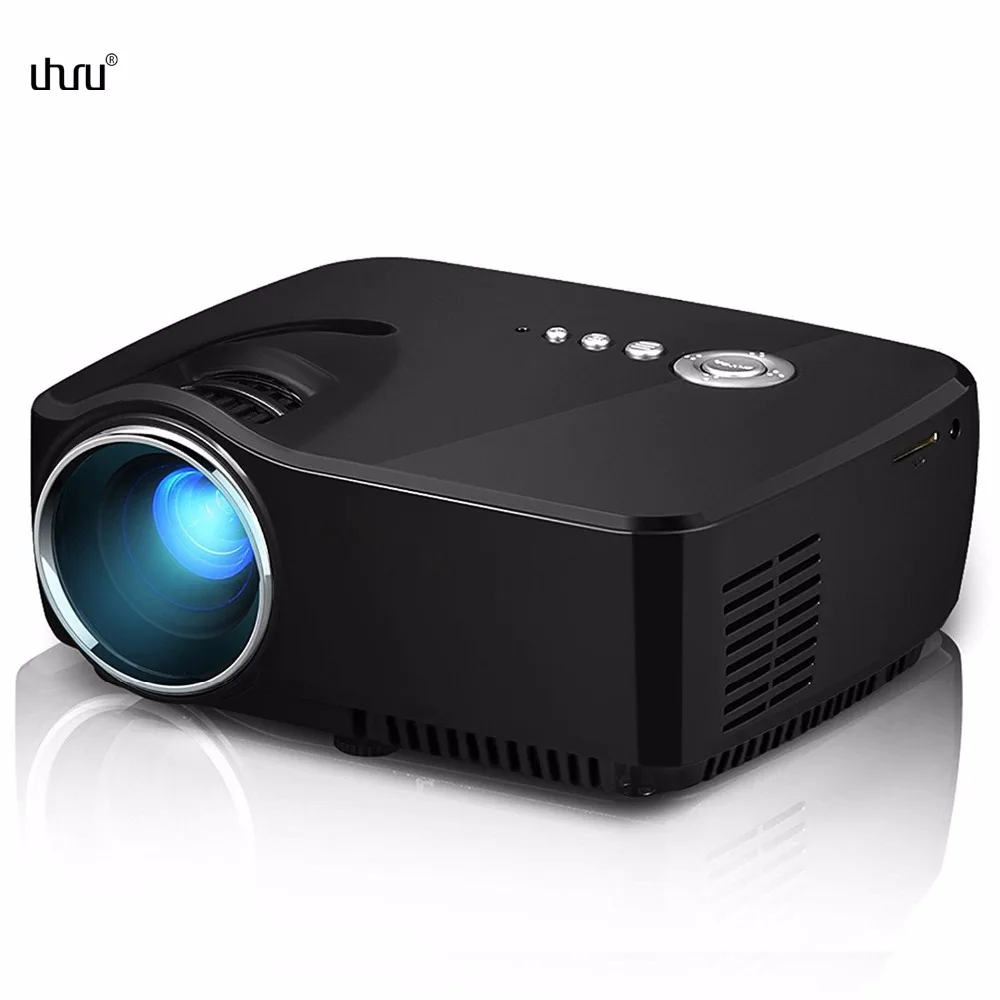 Uhuru Portable Projector LCD Display LED Light Entry Level Home Cinema Video Game AVVGAUSBHDMI 35mm Stereo Remote Control