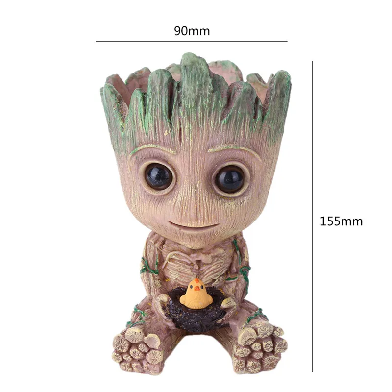 Groot Baby Flower Pot фигурки модель игрушки ручка горшок держатель растения горшок цветочный горшок Deocration для дома детский подарок - Цвет: Height155mm