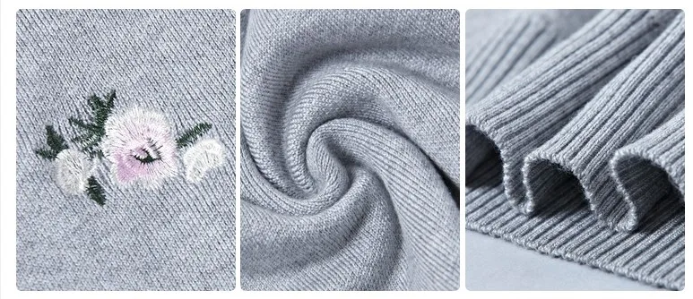 OHCLOTHING 2019 Autumn Sweater Women Embroidery Knitted Winter Women Sweater And Pullover Female Tricot Jersey Jumper Pull Femme