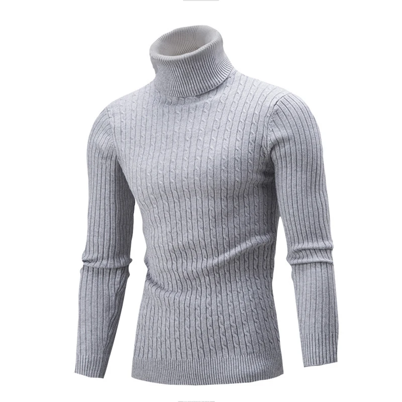 

Men sweater Winter Brand New Arrivals Solid Simple Slim Male High Neck Sweater Jumper Knitted Male Outerwear Pullovers sweaters