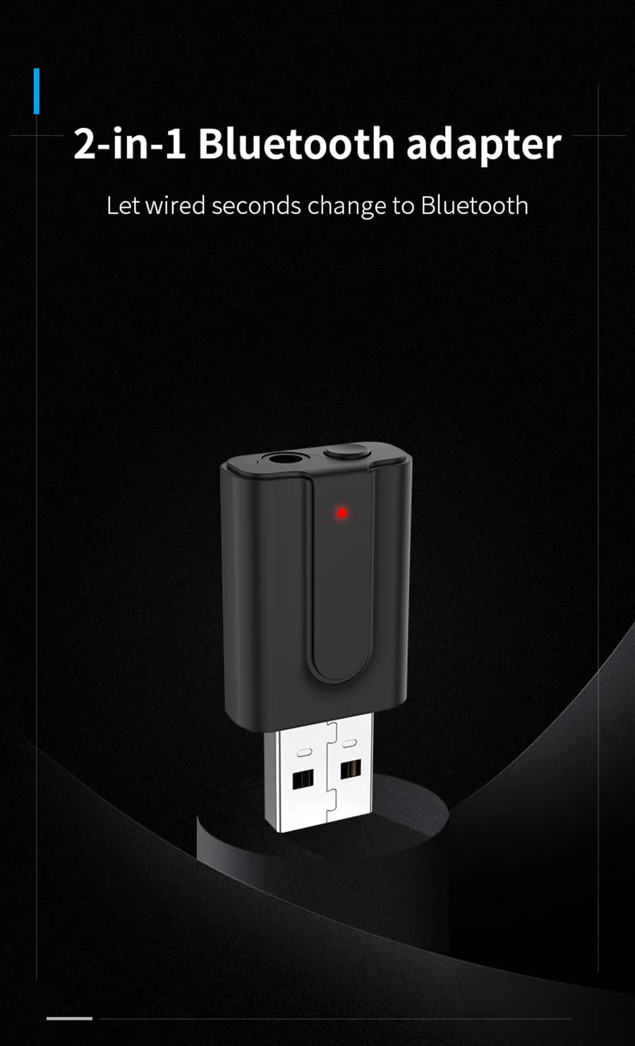 VIKEFON Bluetooth 5.0 récepteur Audio transmetteur 2In1 RCA 3.5mm prise AUX Hifi stéréo USB adaptateur sans fil pour TV PC voiture Kit MP3 VIKEFON Bluetooth 5.0 récepteur Audio transmetteur 2In1 RCA 3.5mm prise AUX Hifi stéréo USB adaptateur sans fil pour TV PC voiture Kit MP3