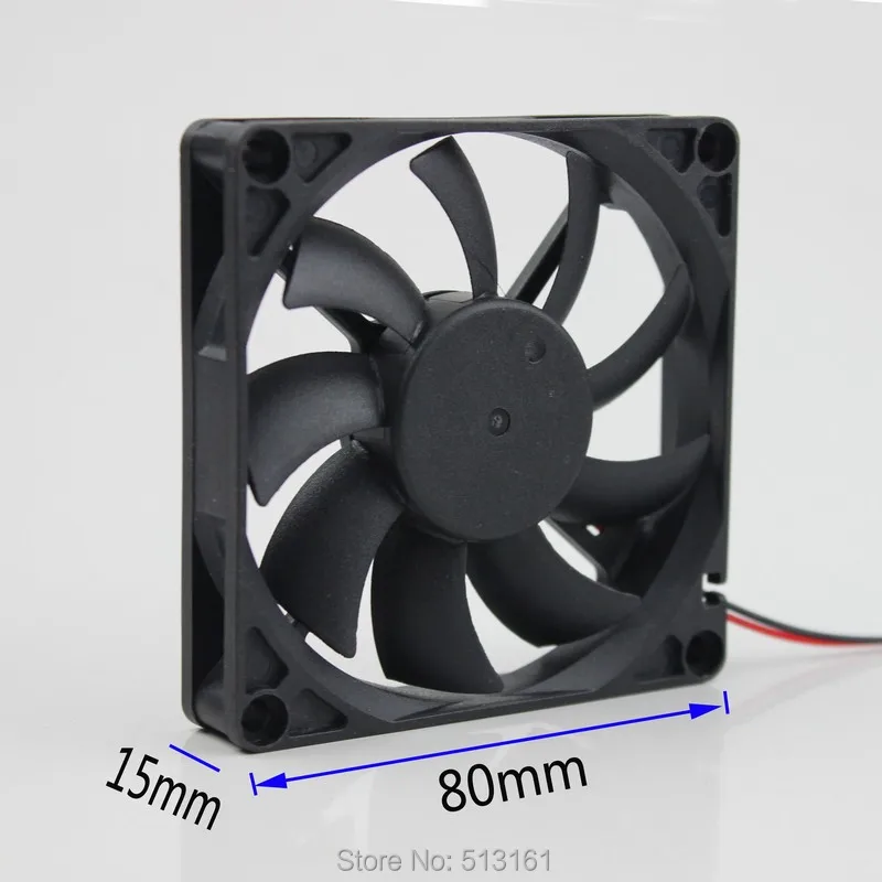 

5 Pieces 80x80x15mm 80mm 8015B 24 Volt Brushless DC Cooler Fan Ball Bearing