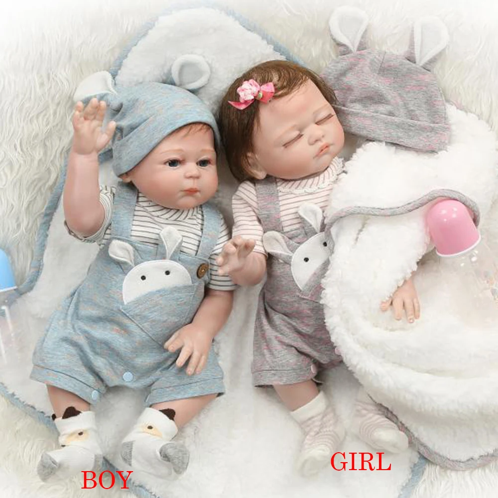 

NPK 20Inch Full Silicone Body Baby Reborn Doll baby Alive Newborn Girl boy twins Doll Bebes reborn bonecas toy doll gift